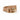 Tan belt featuring a shiny gold buckle and multiple adjustment holes.