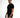 A man stands sideways wearing a fitted black t-shirt and olive green cargo pants, showcasing a casual style.