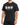 Black t-shirt featuring colorful graphic designs and the phrase about kindness displayed prominently.