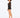 A model poses in a sheer long-sleeve top and high-waisted shorts, paired with strappy black heels.