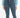 Fitted high-waisted jeans with a button fly and subtle fading, paired with a long-sleeve top.