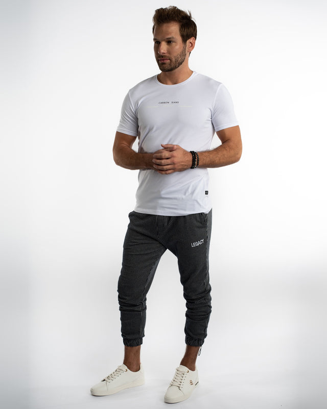 Classic Industry T-Shirt in White – full-length front view