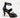 Black snake skin stiletto pumps with multiple thin straps and high heel. Elegant formal heels for a night out.