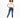 Model wearing Los Angeles California white crop top and dark skinny jeans. Aesthetic streetwear fashion.