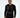 Man wearing a black long-sleeve streetwear t-shirt with a white graphic text box and Carbon logo on the chest.