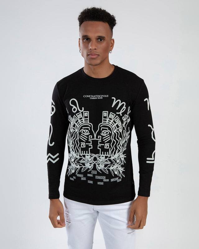 Constantinopolis Shirt in Black – front close-up
