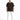 A man stands confidently in a short-sleeve black shirt featuring a colorful diamond pattern, paired with white pants...