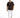 A man walks confidently in a short-sleeve black shirt with a geometric pattern, paired with white slim-fit pants and...