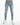 Light blue distressed jeans with a chain detail, featuring a slim fit and subtle fading.