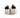 Cursive Sneakers in White Black – heel view