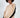 Lilith beige knit sweater with black side panels and shoulder cut-outs. Ribbed for women.