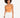 A model with curly hair wears an orange bodysuit with a cutout, paired with white high-waisted shorts.