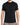 A fitted black short-sleeve shirt with a crew neckline, displayed on a male model against a light background.