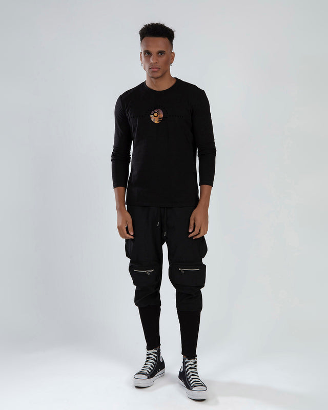 Daniel Pants in Black – full-length front view