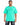 A man wearing a vibrant teal t-shirt with motivational text and distressed black jeans.