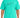 A person wearing a bright teal oversized t-shirt with inspirational text printed in black.