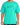 A person wearing a bright teal oversized t-shirt with inspirational text printed in black.