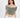 A model poses in a soft, off-the-shoulder, cropped top in a muted green shade, paired with a white skirt.