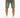 Casual olive green shorts with distressed detailing, paired with white athletic shoes.