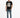 A man stands confidently in a black t-shirt featuring a reflective square design, paired with blue jeans and white sn...
