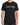 Black short-sleeve t-shirt featuring bold white text and star graphics on the front.