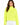 A woman models a bright neon yellow turtleneck sweater with long sleeves and a cropped fit.