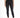 A model wearing a black crop top and high-waisted black skinny jeans, paired with strappy black heels.