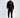 Thank You Hoodie Set in Black – full-length front view