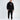 Thank You Hoodie Set in Black – full-length front view