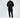 Thank You Hoodie Set in Black – full-length front view