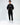 Thank You Hoodie Set in Black – full-length front view