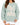 Light green oversized sweatshirt featuring distressed text design in cream color.