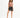 Lucy Side String Brown Crop Top with side ruching and black denim shorts. Aesthetic streetwear style for women.