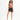 Lucy Side String Brown Crop Top with side ruching and black denim shorts. Aesthetic streetwear style for women.