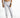 Luka White Jeans featuring distressed moto ribbing, tapered legs, and subtle paint splatter for a streetwear look.