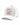 White cap featuring a mesh front with bold text and a red accent button on top.