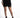 Maddison high-waisted black mini skirt with floral eyelash lace trim and side button wrap detail.
