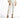 Maisie high-waisted white trousers paired with a beige blouse and black pearl-studded heels.