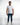 Trace T-Shirt in White – full-length front view