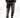 Black sweatpants featuring a unique silver coral design along the sides, paired with black athletic shoes.