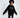 Model wearing a Manhattan New York Central Park 10028 oversized black sweatshirt with white embroidery.