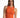 Close-up of a woman in the orange Mara ribbed crop tank top featuring a front zipper and sleek, sleeveless design.