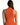 Back view of the Mara orange ribbed crop tank top, highlighting its high-neck racerback and sleek fitted silhouette.