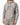 A gray sweatshirt featuring a front pocket, drawstring hood, and botanical print accents on the sleeves.