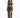 A model poses in a shimmering black two-piece outfit featuring a cropped top and a high-slit skirt.