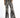 Rear view of Marlee high-waisted wide leg pants in a bold black and white geometric tribal print.