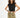 Maya Padded Crop Top in Black – front close-up