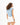 Maya Padded Crop Top in Blue / Grey – back view