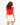 Maya Padded Crop Top in Red – back view