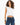 Maya Padded Crop Top in White – front close-up